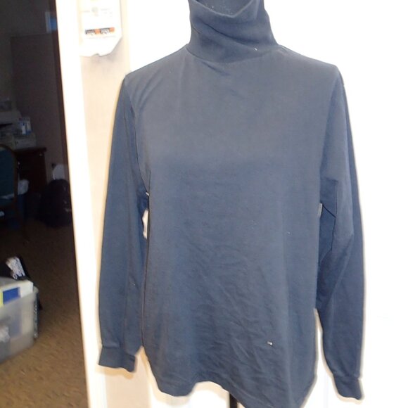Black Women's Turtleneck Size Large Basic Editions - Picture 4 of 6
